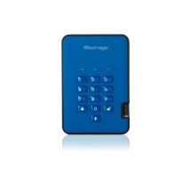 iStorage diskAshur2 256-bit 1TB USB 3.1 secure encrypted hard drive - Blue IS-DA2-256-1000-BE