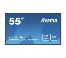 iiyama LH5570UHB-B1 signage display Digital signage flat panel 138.7 cm (54.6") VA 4K Ultra HD Black Built-in processor Android 9.0