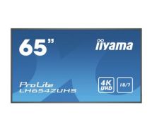 iiyama LH6542UHS-B1 signage display 163.8 cm (64.5") IPS 4K Ultra HD Digital signage flat panel Black Built-in processor Android 8.0