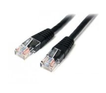 StarTech 15m Cat5e Black Molded RJ45 UTP Cat 5e Patch Cable - 15 m Patch Cord