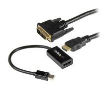 StarTech mDP to DVI Connectivity Kit - Active Mini DisplayPort to HDMI Converter with 6 ft. HDMI to DVI Cable