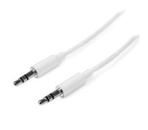 StarTech 3m White Slim 3.5mm Stereo Audio Cable - Male to Male