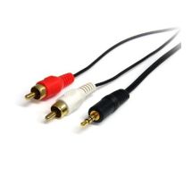 StarTech 6 ft Stereo Audio Cable - 3.5mm Male to 2x RCA Male