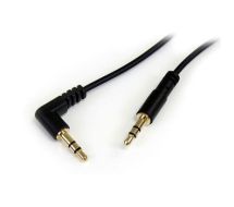 StarTech 6 ft Slim 3.5mm to Right Angle Stereo Audio Cable - M/M