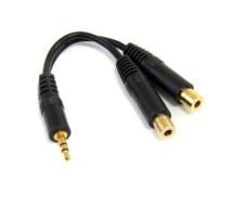 StarTech 6in Stereo Splitter Cable - 3.5mm Male to 2x 3.5mm Female