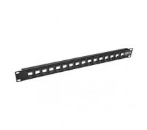 Tripp Lite 16-Port 1U Rack-Mount Unshielded Blank Keystone/Multimedia Patch Panel, RJ45 Ethernet, USB, HDMI, Cat5e/6