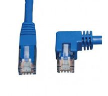 Tripp Lite Cat6 Gigabit Molded Patch Cable (RJ45 Right Angle M to RJ45 M) - Blue, 1.52 m