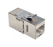 Tripp Lite Cat6a Straight-Through Modular Shielded In-Line Snap-In Coupler w/90-Degree Down-Angled Port (RJ45 F/F),