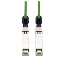 Tripp Lite SFP+ 10Gbase-CU Passive Twinax Copper Cable, SFP-H10GB-CU3M Compatible, Green, 3M