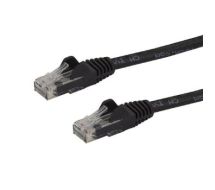 StarTech 15m Black Gigabit Snagless RJ45 UTP Cat6 Patch Cable - 15 m Patch Cord