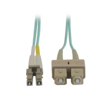 Tripp Lite 10Gb Duplex Multimode 50/125 OM3 LSZH Fiber Patch Cable (LC/SC) - Aqua, 5M