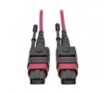 Tripp Lite MTP/MPO Multimode Patch Cable, 12 Fiber, 40/100 GbE, 40/100GBASE-SR4, OM4 Plenum-Rated (F/F), Push/Pull Tab, Magenta, 1 m