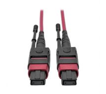 Tripp Lite MTP/MPO Multimode Patch Cable, 12 Fiber, 40/100 GbE, 40/100GBASE-SR4, OM4 Plenum-Rated (F/F), Push/Pull Tab, Magenta, 2M