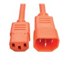 Tripp Lite Standard Computer Power Extension Cord, 10A, 18 AWG (IEC-320-C14 to IEC-320-C13), Orange, 0.61 m