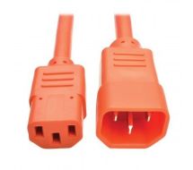 Tripp Lite Standard Computer Power Extension Cord, 10A, 18 AWG (IEC-320-C14 to IEC-320-C13), Orange, 1.83 m