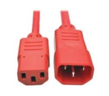 Tripp Lite Heavy-Duty Power Extension Cord, 15A, 14 AWG (IEC-320-C14 to IEC-320-C13), Red, 0.91 m