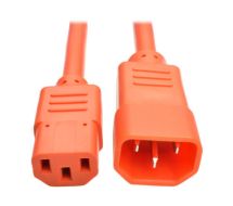 Tripp Lite Heavy-Duty Power Extension Cord, 15A, 14 AWG (IEC-320-C14 to IEC-320-C13), Orange, 1.83 m