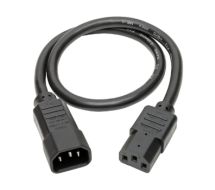 Tripp Lite Heavy-Duty Power Extension Cord Lead Cable, 15A, 14AWG (IEC-320-C14 to IEC-320-C13), 45.72 cm