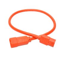 Tripp Lite Heavy-Duty Computer Power Cord, 15A, 14 AWG (IEC-320-C14 to IEC-320-C15), Orange, 0.61 m