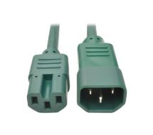 Tripp Lite Heavy-Duty Computer Power Cord, 15A, 14 AWG (IEC-320-C14 to IEC-320-C15), Green, 1.83 m