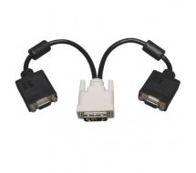 Tripp Lite DVI to VGA Y Splitter Adapter Cable (DVI-I-M to 2x HD15-F), 0.31 m