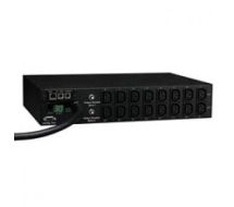 Tripp Lite 5.8kW Single-Phase Switched PDU, 208/240V Outlets (16 C13), L6-30P Input, 3.66 m (12-ft.) Cord, 2U Rack-Mount