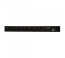 Tripp Lite 3.2-3.8kW Single-Phase Monitored PDU, 200-240V Outlets (8-C13), C20/L6-20P Adapter, 2.59 m Cord, 1U Rack-Mount