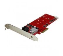 StarTech 2x M.2 NGFF SSD RAID Controller Card plus 2x SATA III Ports - PCIe