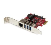 StarTech 3-Port PCI Express USB 3.0 Card + Gigabit Ethernet