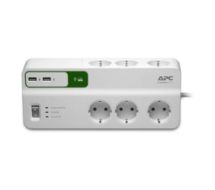 APC PM6U-GR surge protector 6 AC outlet(s) 230 V 2 m White