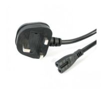 StarTech 1m Laptop Power Cord 2 Slot UK - BS-1363 to C7 Power Cable Lead