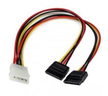 StarTech 12in LP4 to 2x SATA Power Y Cable Adapter