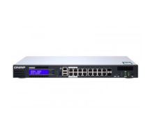 QNAP QGD-1600P Managed Gigabit Ethernet (10/100/1000) Black,Grey Power over Ethernet (PoE)