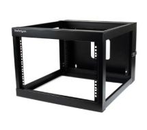 StarTech 6U 22in Depth Hinged Open Frame Wall Mount Server Rack