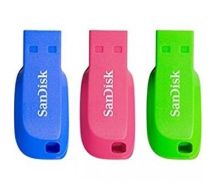 Sandisk Cruzer Blade 16GB USB flash drive USB Type-A 2.0 Blue,Green,Pink