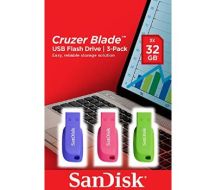 Sandisk Cruzer Blade 3x 32GB USB flash drive USB Type-A 2.0 Blue,Green,Pink