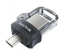 Sandisk Ultra Dual m3.0 USB flash drive 16 GB USB Type-A / Micro-USB 3.2 Gen 1 (3.1 Gen 1) Black,Silver,Transparent