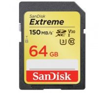 Sandisk Exrteme 64 GB memory card SDXC Class 10 UHS-I