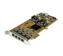 StarTech 4 Port Gigabit Power over Ethernet PCIe Network Card - PSE / PoE PCI Express NIC