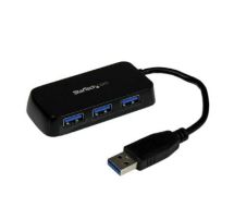 StarTech Portable 4 Port SuperSpeed Mini USB 3.0 Hub - Black