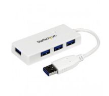 StarTech Portable 4 Port SuperSpeed Mini USB 3.0 Hub - White