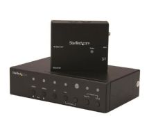 StarTech Multi-Input HDBaseT Extender with Built-in Switch - DisplayPort, VGA and HDMI Over CAT5