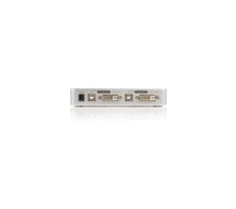 2-Port USB DVI KVM Switch-Set mit Kabeln, USB 2.0 Hub und Audio 