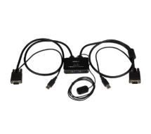 StarTech 2 Port USB VGA Cable KVM Switch - USB Powered with Remote Switch