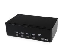 StarTech 4 Port Dual DVI USB KVM Switch with Audio & USB 2.0 Hub