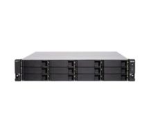 QNAP TS-h1277XU-RP-3700X-32G 120TB 12x10TB Seagate Exos 12 Bay NAS Rackmount Rack (2U) Ethernet LAN Black, Grey