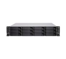 QNAP TS-h1283XU-RP NAS Rack (2U) Ethernet LAN Black, Grey E-2236