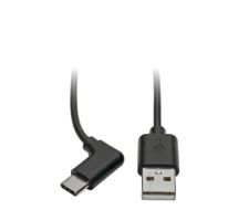 Tripp Lite USB Type-A to Type-C Cable, M/M, Right-Angle USB-C, 2.0, Thunderbolt 3 Compatible, 0.91 m