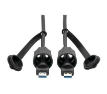 Tripp Lite USB 3.0 SuperSpeed A/A Cable USB 3.0 All-in-One Keystone/Panel Mount Couplers (M/M), Black, 0.91 m