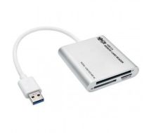 Tripp Lite USB 3.0 SuperSpeed Multi-Drive Memory Card Reader / Writer, Aluminum Case